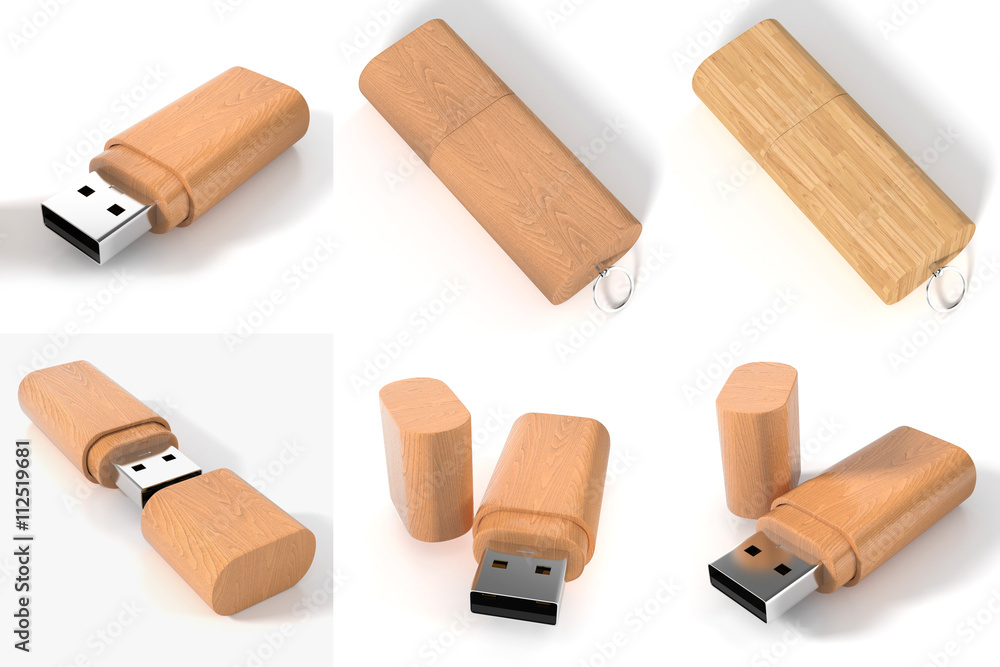 USB flash drive isolated on white background with shadow. 3D illustration USB flash drive isolated on white background with shadow. 3D illustration