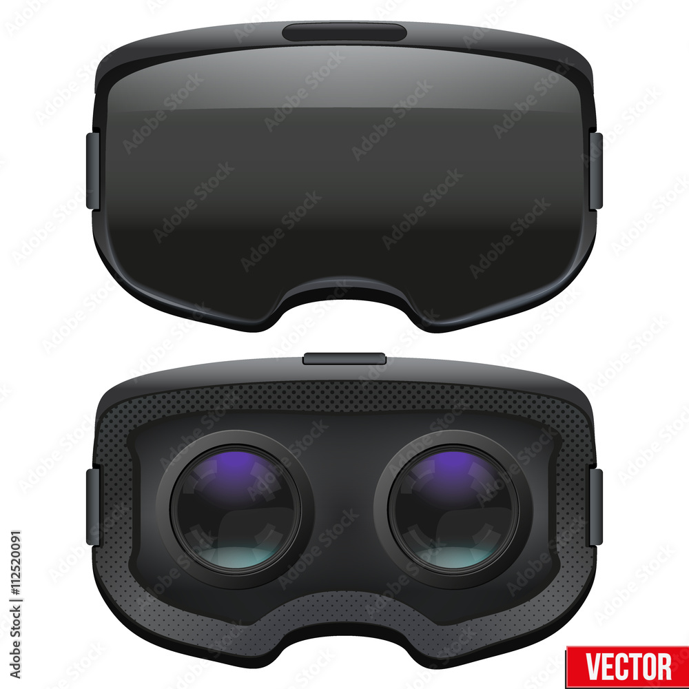 Naklejka premium Original stereoscopic 3d VR headset inside