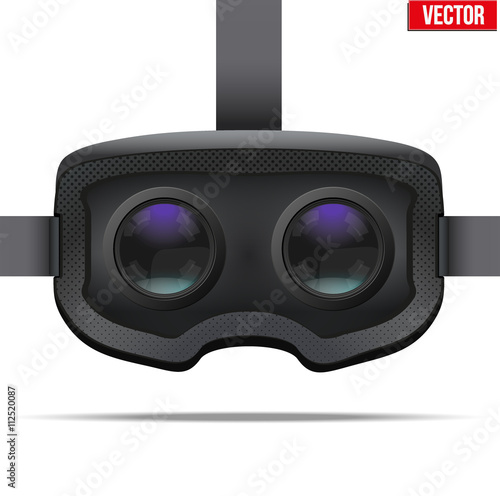 Original stereoscopic 3d VR headset inside