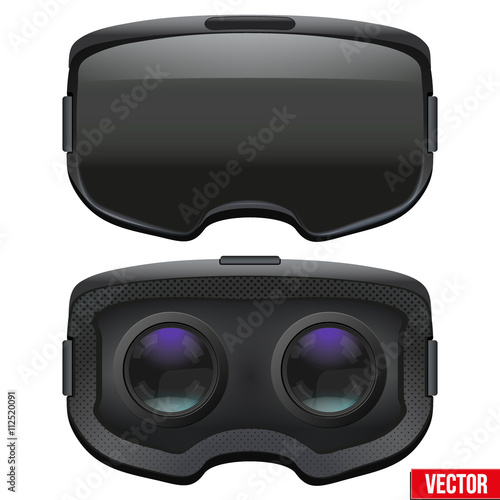 Original stereoscopic 3d VR headset inside