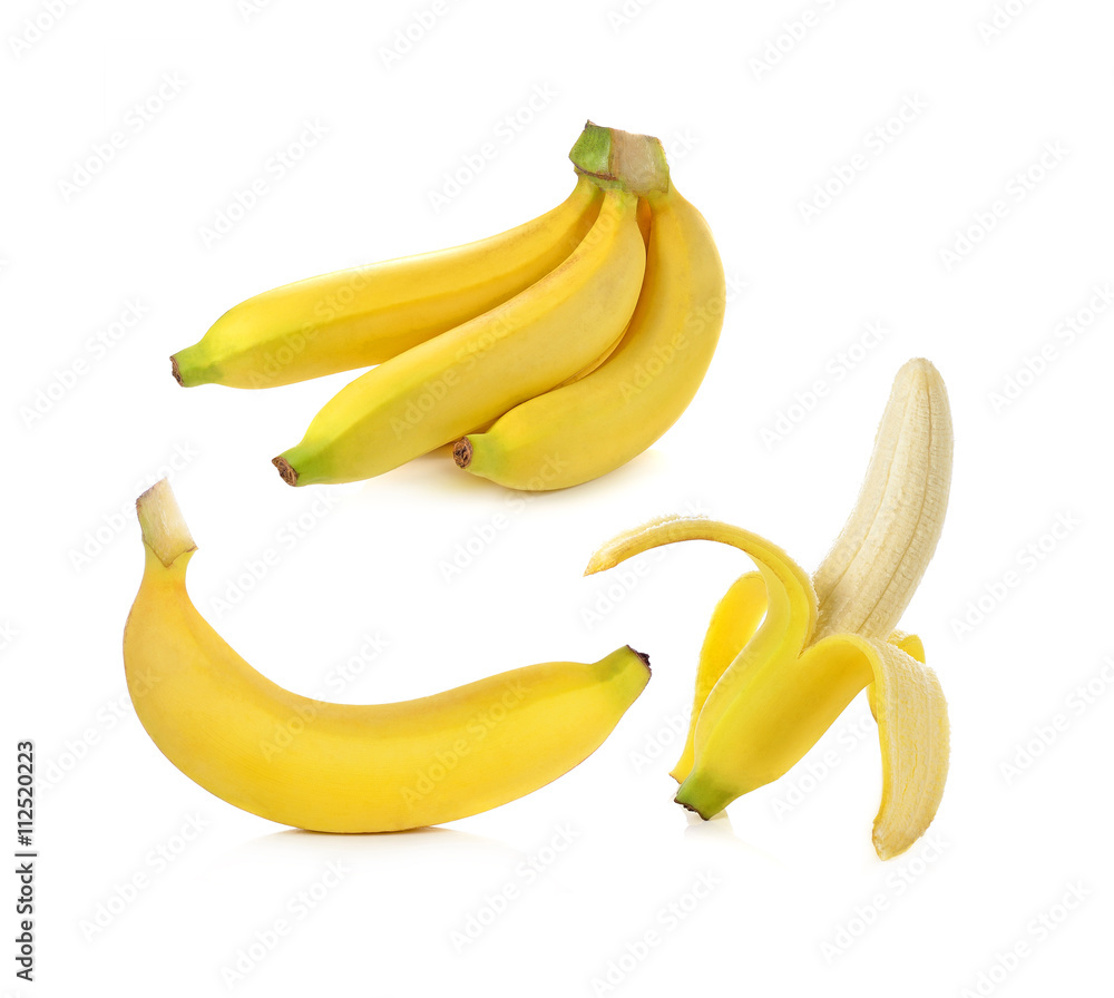 banana  on white background.