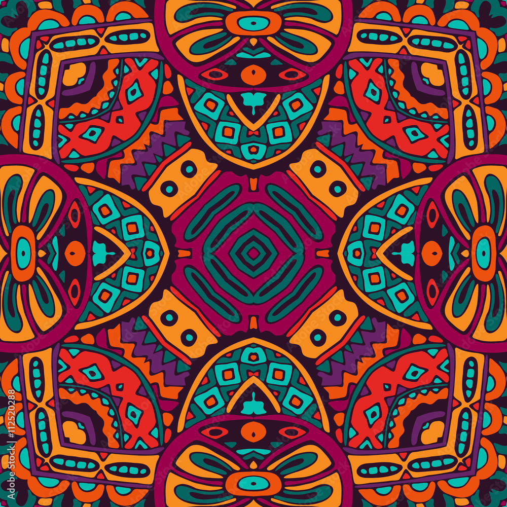 Festive Colorful geometric vector pattern ornamental