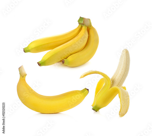 banana on white background.