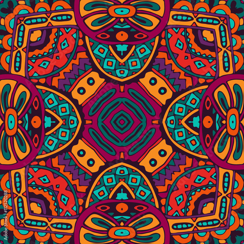 Festive Colorful geometric vector pattern ornamental