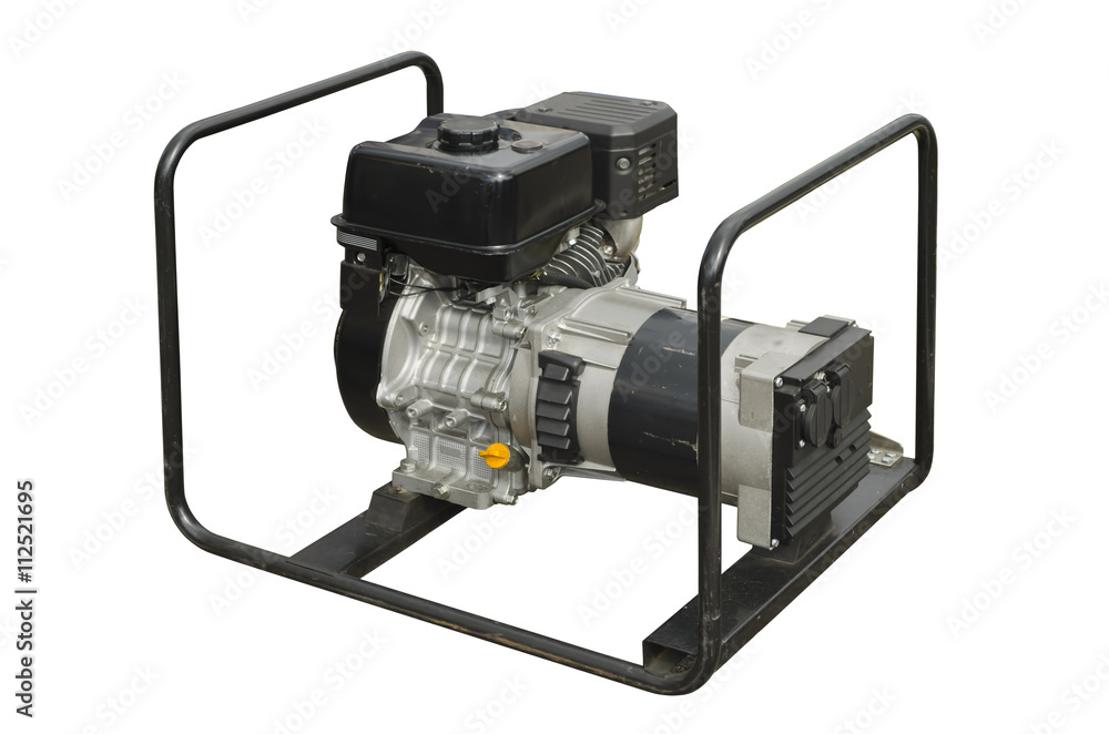 Portable generator isolated on a white background