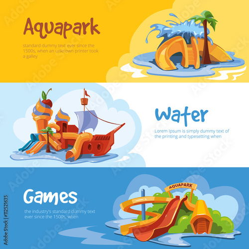 Waterslides in an aquapark