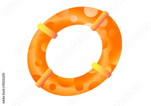 Vector illustration. Beach circle on a white background.