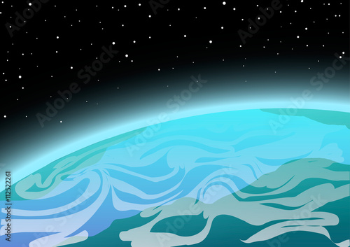 Vector illustration. Earth from Space.