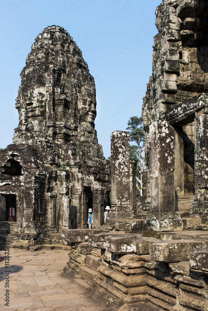 Angkor, Tempel mit Kopf von Lokeshara in der Tempelanlage 
