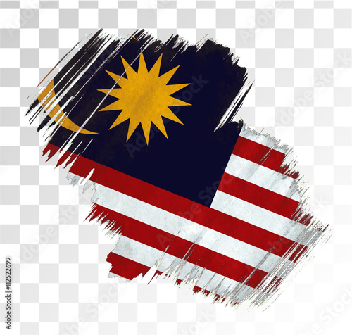 Malaysia flag grunge stain