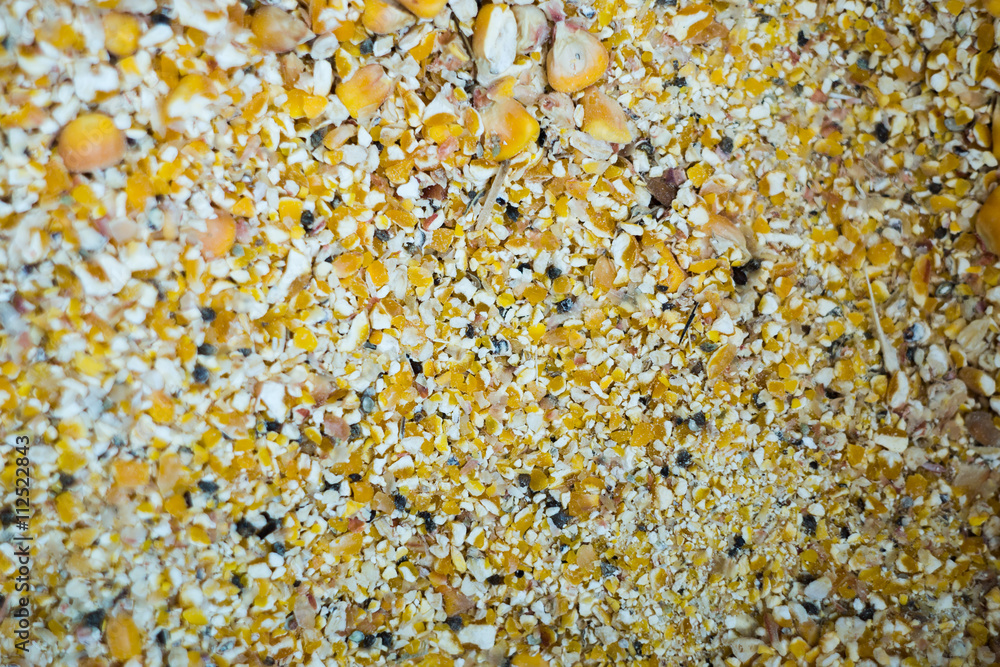 Background. Corn grits.