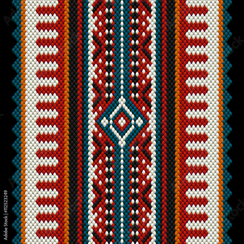 A Beautiful Middle Eastern Sadu Traditional Carpet Fabric Textur