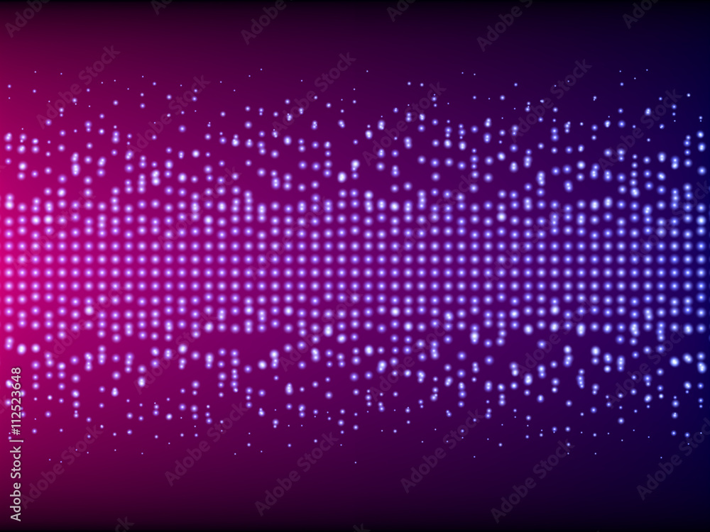 Halftone background. Abstract technology background with glowing circles.