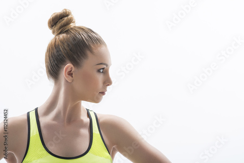 Attractive young woman is going for sports
