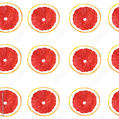 watercolor grapefruit pattern