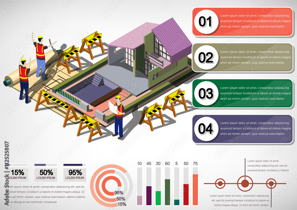 illustration of info graphic house structure concept in isometric graphic illustration of info graphic house structure concept in isometric graphic