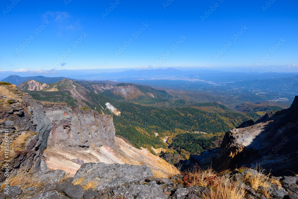 View from Mt.Iou-dake at the Yatsugatake mountains in Nagano, Japan 