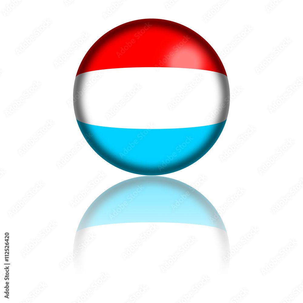 Obraz premium Luxemburg Flag Sphere 3D Rendering