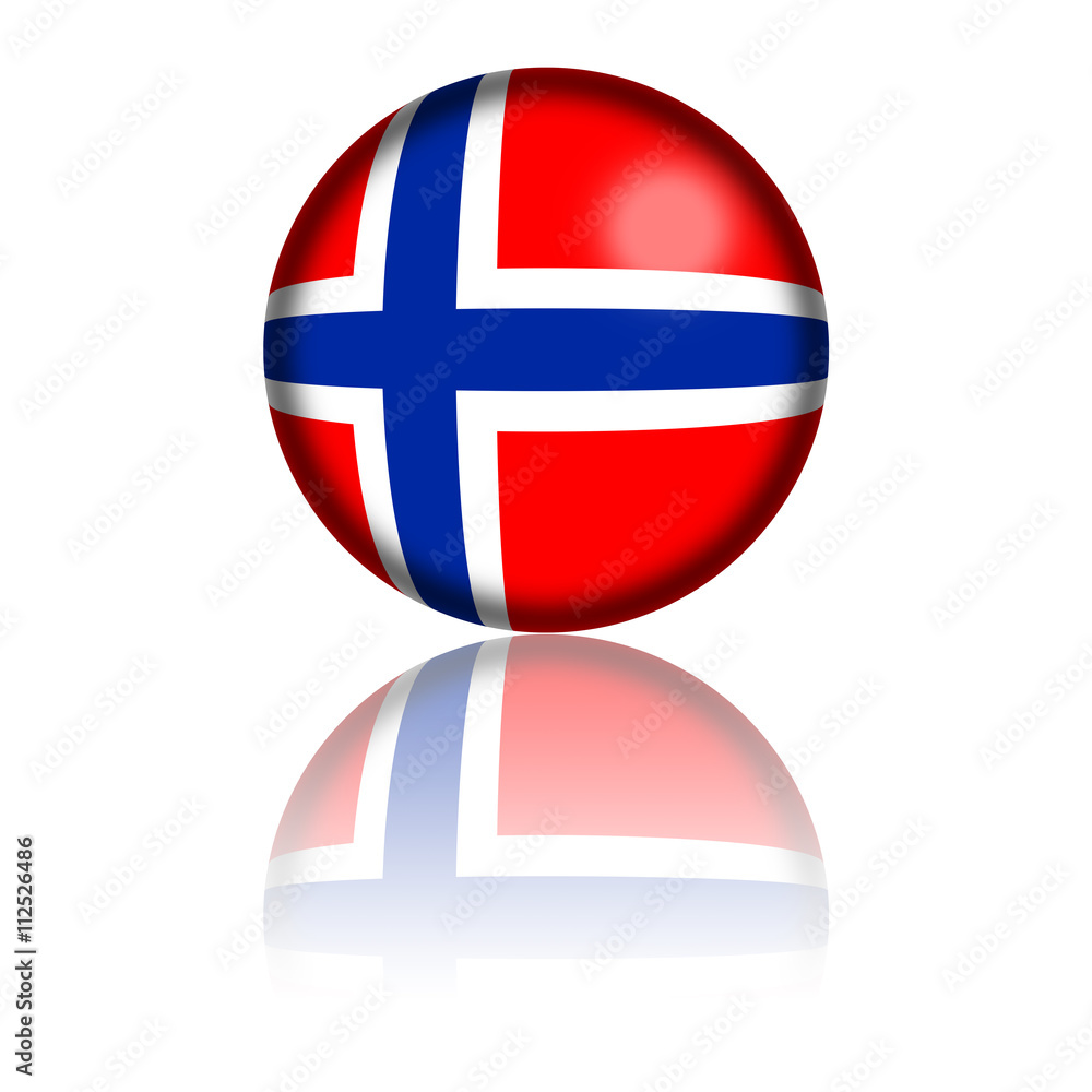 Norway Flag Sphere 3D Rendering Norway Flag Sphere 3D Rendering