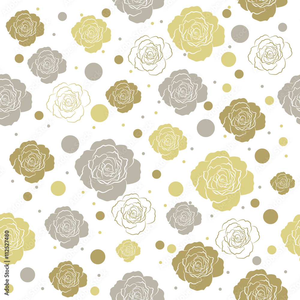 Fototapeta premium Seamless floral pattern with roses