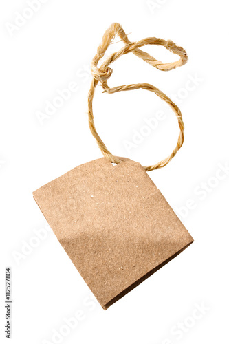 brown paper tag with string