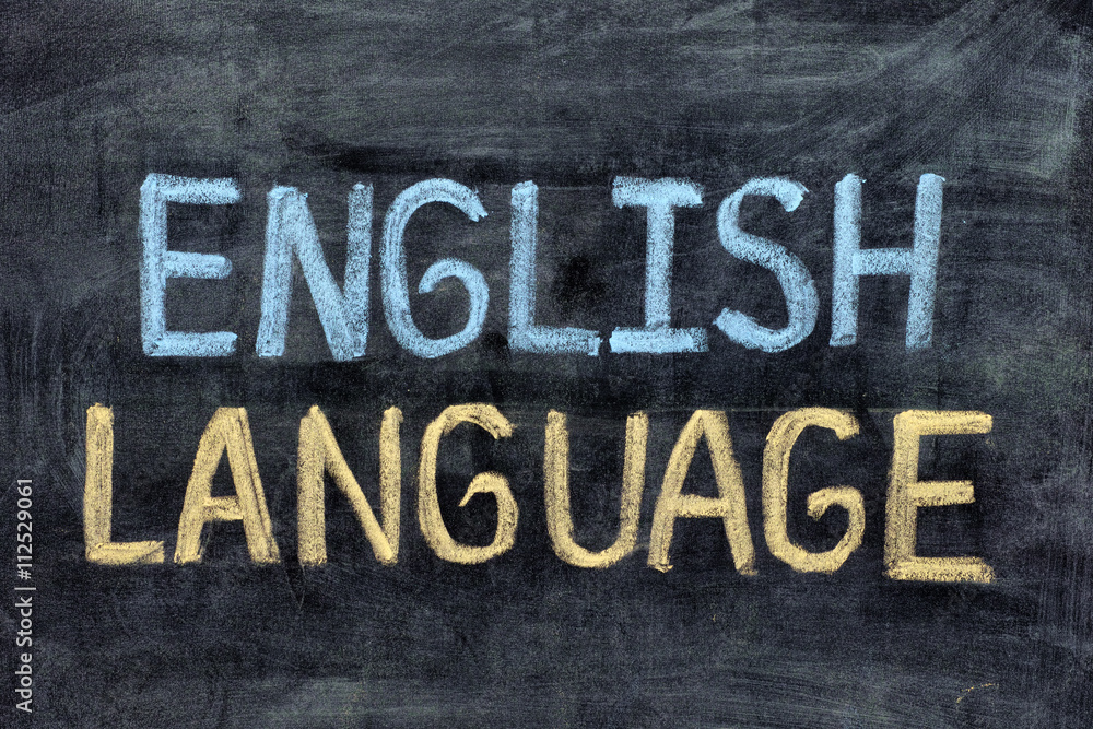 Fototapeta premium English language. English Language on blackboard