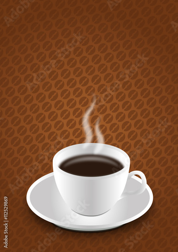 Coffee Cup Flyer Poster Template Background  Vector Illustration