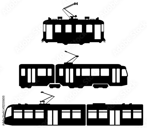 set of trams
