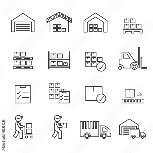 warehouse icon.line vector.