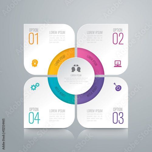 Infographic design template and marketing icons.