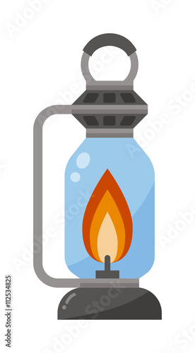 Street fire lamp isolated on white background