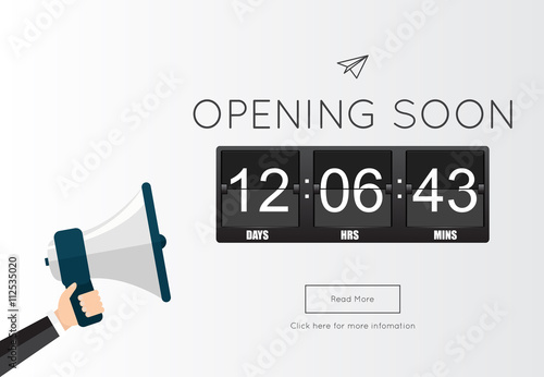 Opening Soon for website template