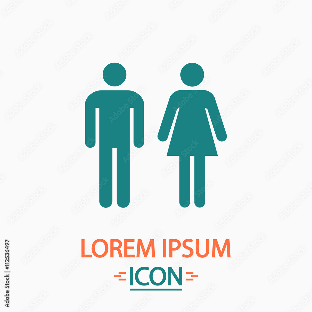 man and woman computer symbol man and woman computer symbol