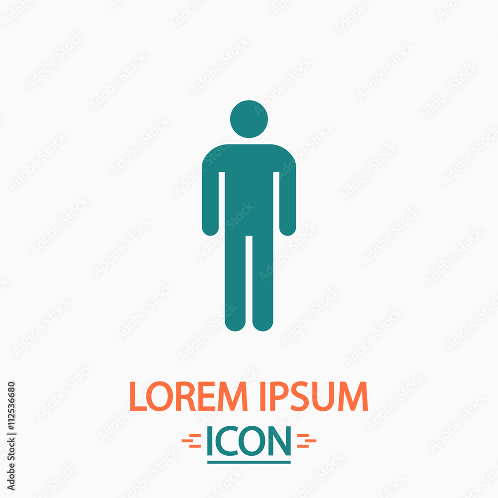 Man computer symbol Man computer symbol