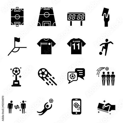Soccer Football Team vector Icon Set