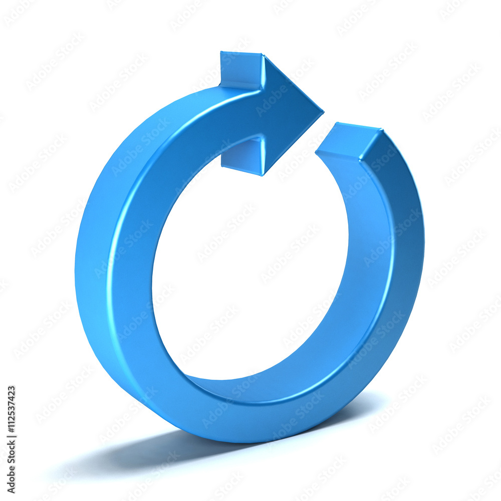 Circular arrow. Redo, Cycle, restart, loop concepts. 3D rendering illustration Circular arrow. Redo, Cycle, restart, loop concepts. 3D rendering illustration