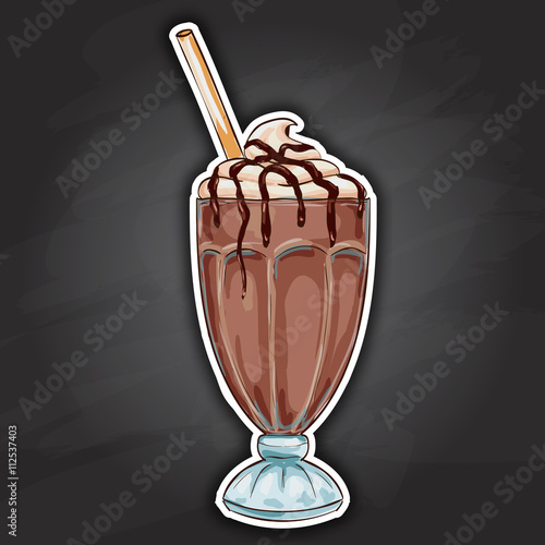 Milk shake cocktail color picture sticker