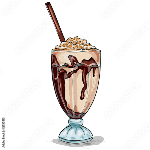 Milk shake cocktail color picture