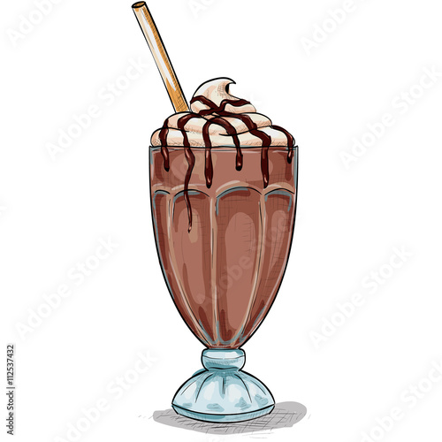 Milk shake cocktail color picture