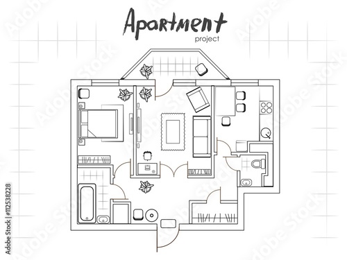 apartment project top view