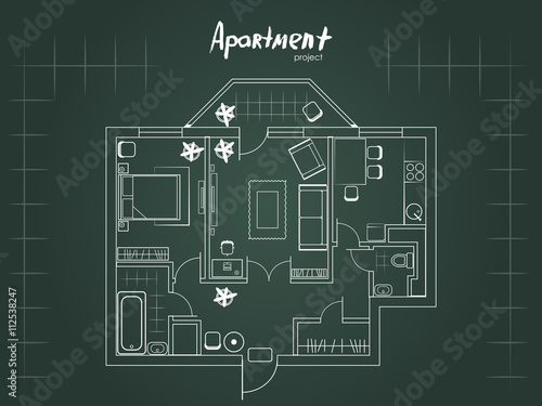 apartment project top view