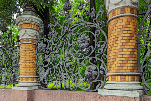 fence mikhailovsky garden petersburg photo