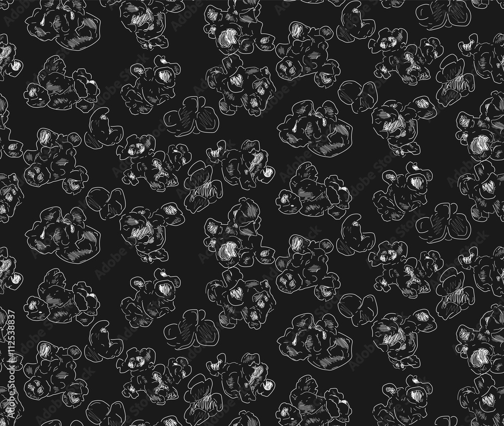 beautiful sketch of a large popcorn pattern beautiful sketch of a large popcorn pattern