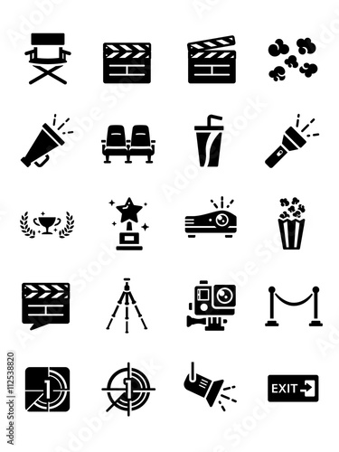 Movie Theatre Icon Set