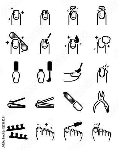 Nail Beauty Spa Manicure Vector Icon