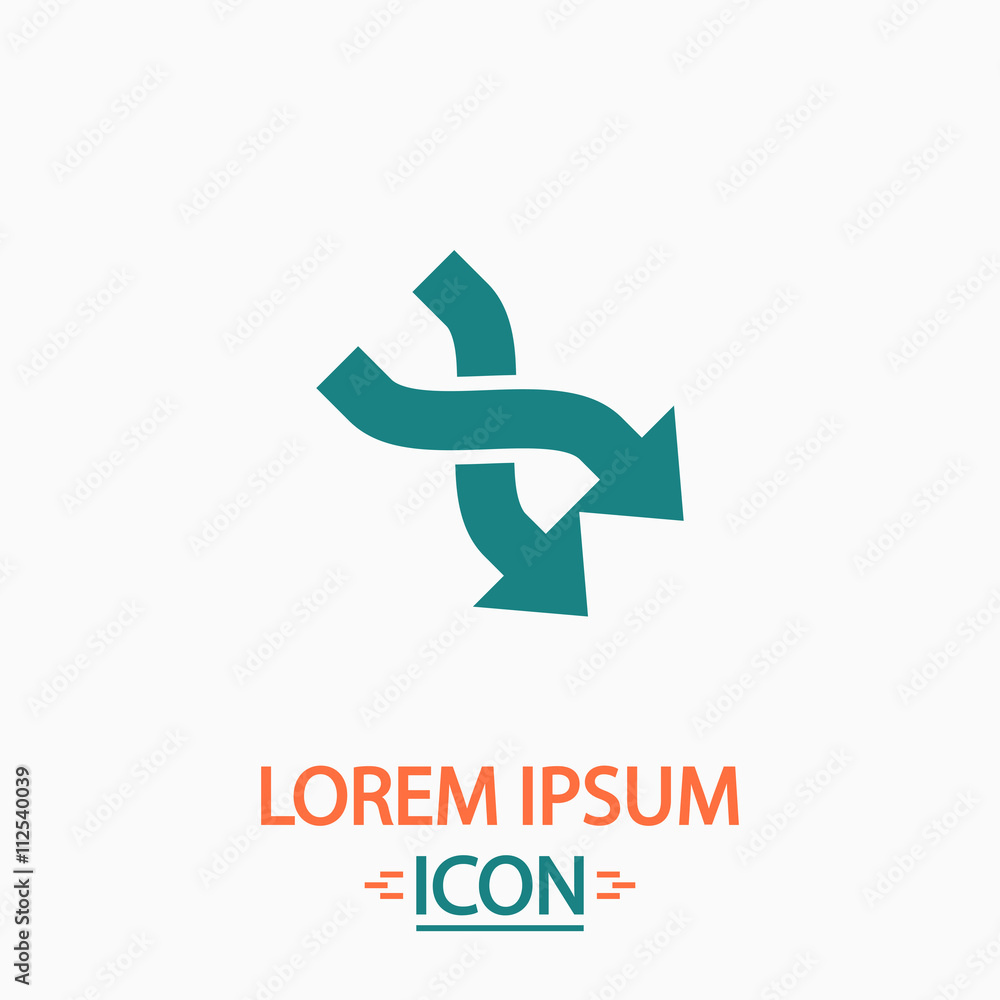 Obraz premium intersection arrow computer symbol