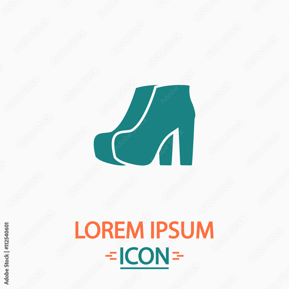 woman boots computer symbol