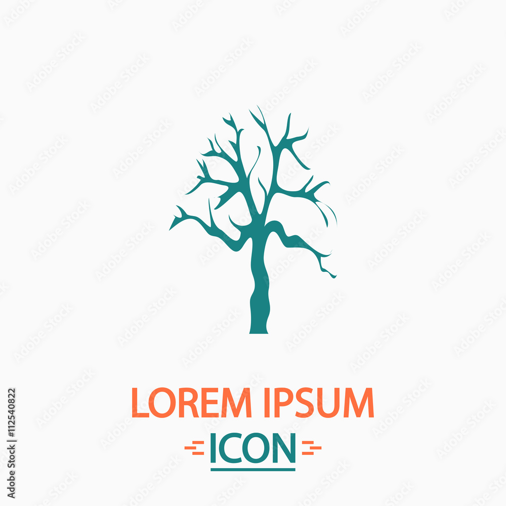 Obraz premium Old Tree computer symbol