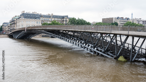 La Passerelle Solférino during Paris June 2016 flooding photo