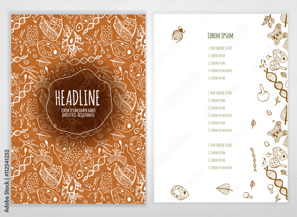 Foto Biological Brochure vector